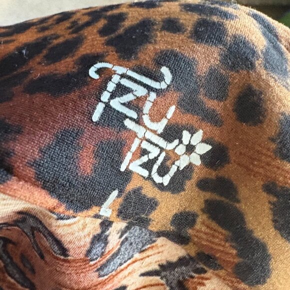 TZU TZU Womens Long Sleeve Cheetah Print Golf Athletic Top Lightweight Large - Picture 4 of 5